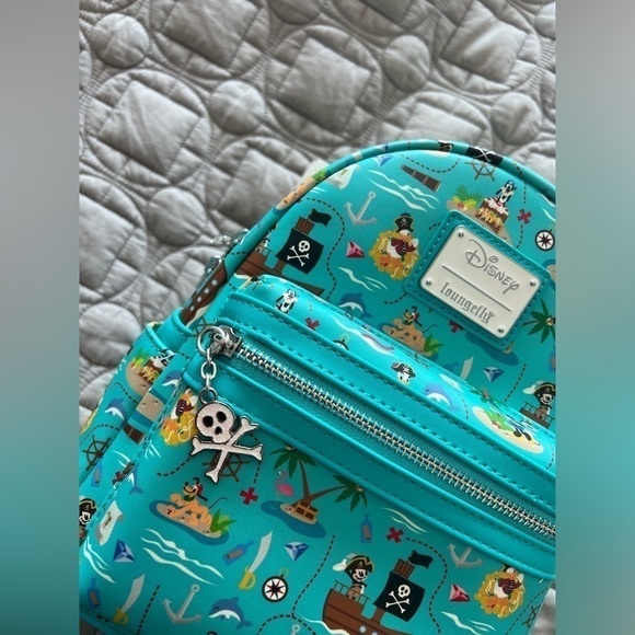 Loungefly Disney Mickey & Friends Pirates Blue
Faux Leather Mini Backpack Bag main image 6